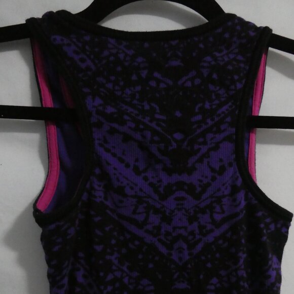 MILEY CYRUS & MAX AZRIA | small | Purple and Black Ribbed Tank Top - Picture 11 of 16